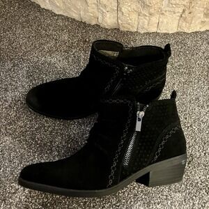 Earth Origins Collette Cheryl 7M Ankle Black Boots Booties Shoes Women's